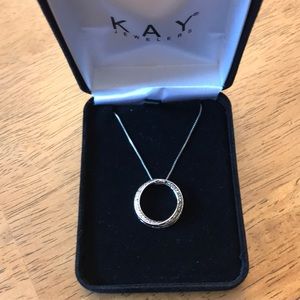 Sterling silver circle necklace